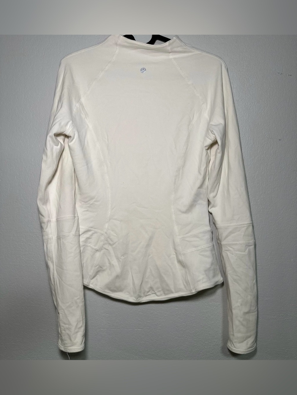 Lululemon White Athletica Full Zip Jacket Womens Long Sleeve Mock Neck sz 4 - Picture 7 of 9